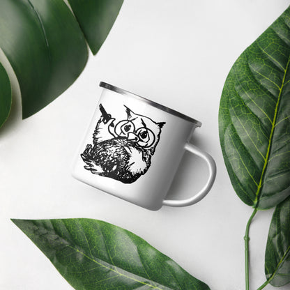 Old Owl Enamel Mug